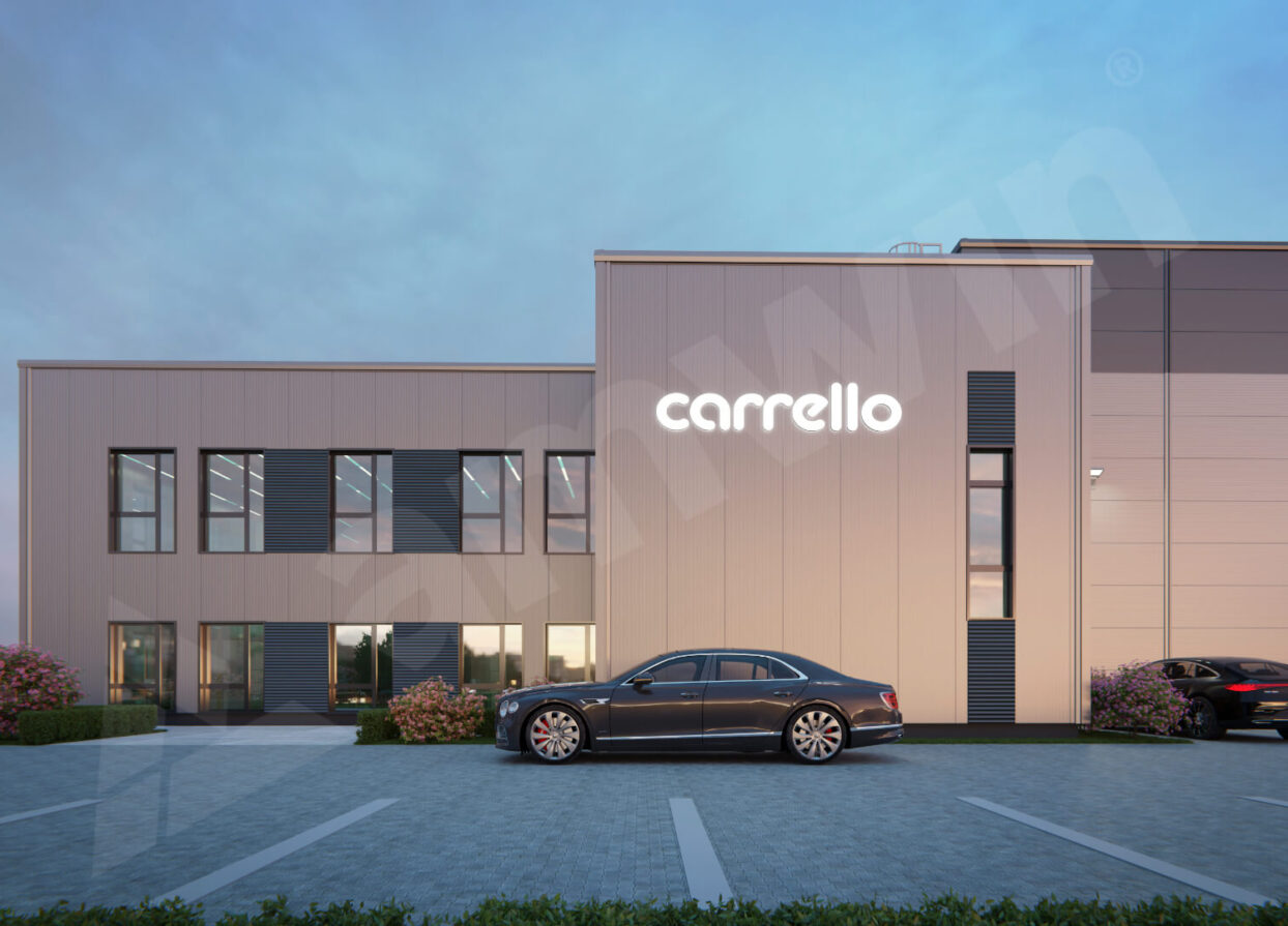 biurowiec przy hali - wykonawca Amwin