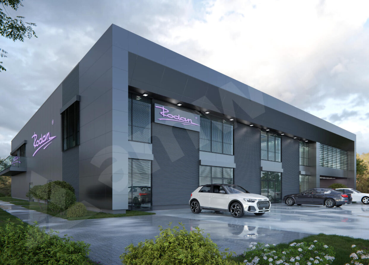 budynek usługowy dwukondygnacyjny - wykonawca Amwin