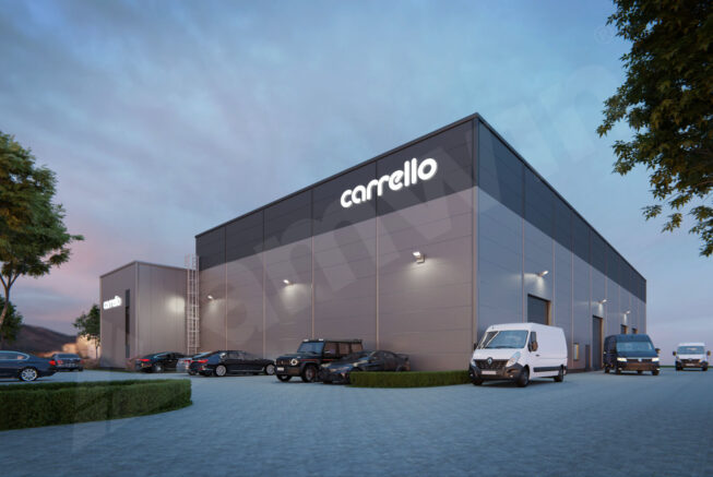 hala z biurowcem dwukondygnacyjnym