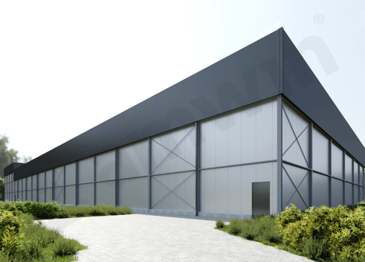 hala magazynowa z attyka