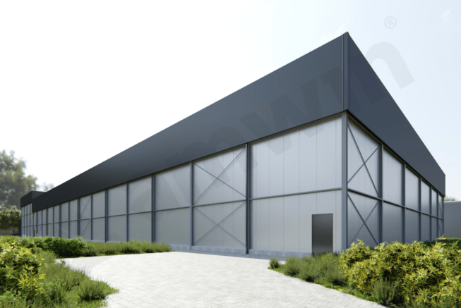 hala magazynowa z attyka