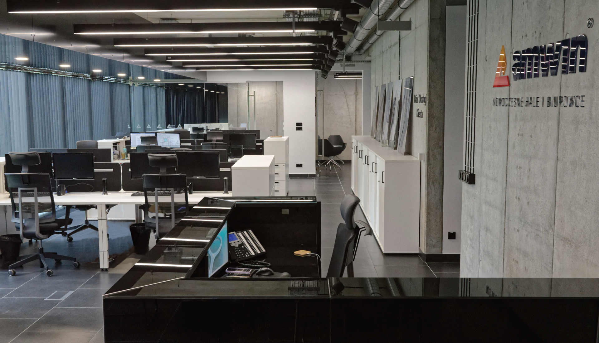 Wnętrze siedziby firmy Amwin we Wrześni