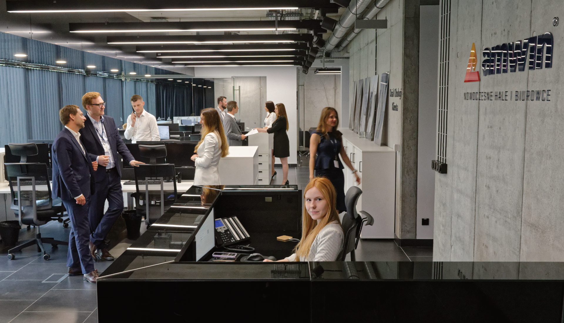 Zespół Amwin przy pracy w siedzibie firmy we Wrześni.