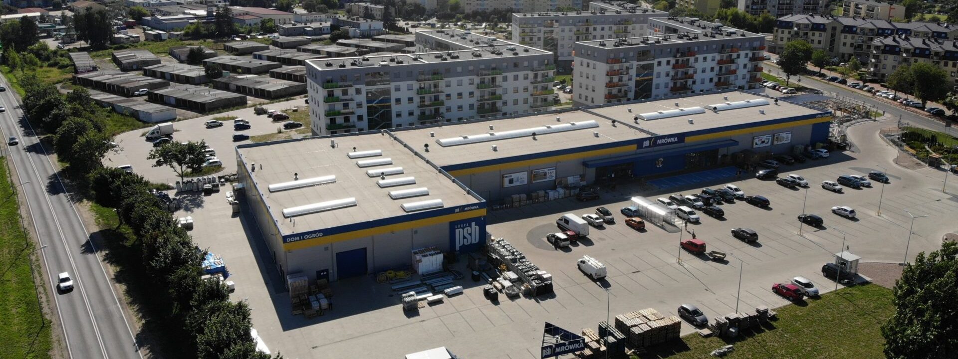 Market budowlany PSB Mrówka we Wrześni - widok z góry
